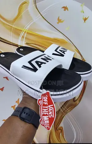 Black and White Vans La Costa Slide-on Sandals Size 40-45