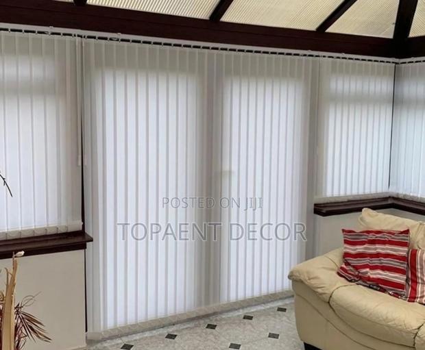 Large Doors And Windows Plain White Vertical Office Blinds - main view