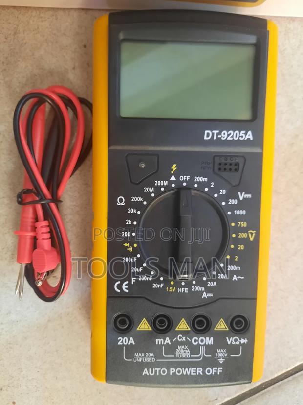 Digital Multimeter.Dt-9205a.Dc Ac 1000v.20a