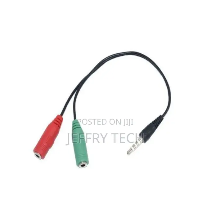 2pcs 3.5mm Male to 2female Audio Jack Earphone 2way Splitter