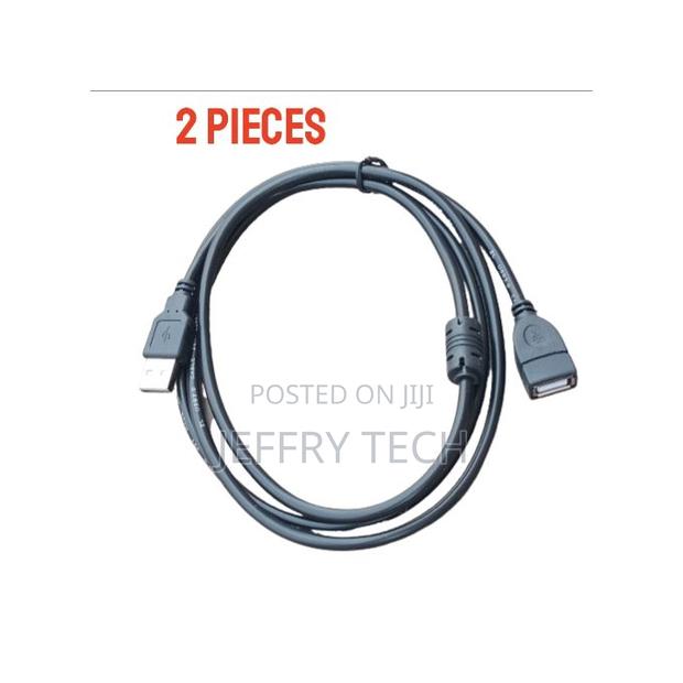 2pcs Usb 2.0 Extension Cable Male to Female (Usb Extender) 1.5m