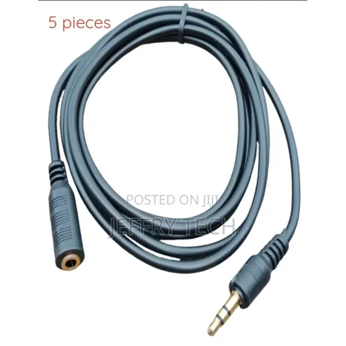 5 Pieces 3.5mm Aux Male to 3.5mm Female Jack Cable
