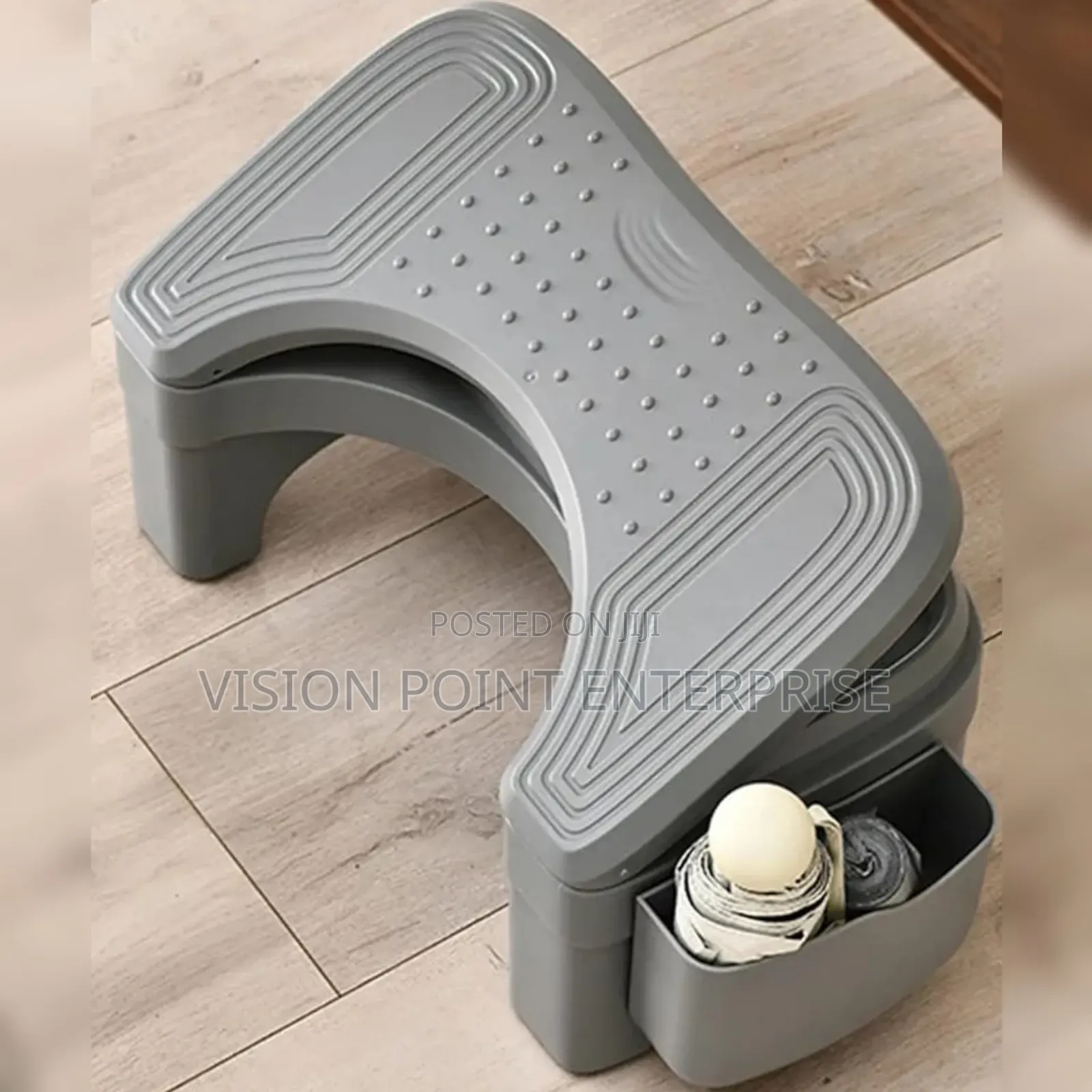 *Ergonomic Foldable / Adjustable Footrest With Storage Space