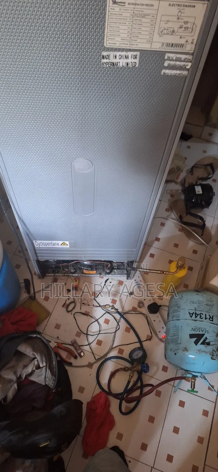 Fridge Compressor Replacement and Gas Refill