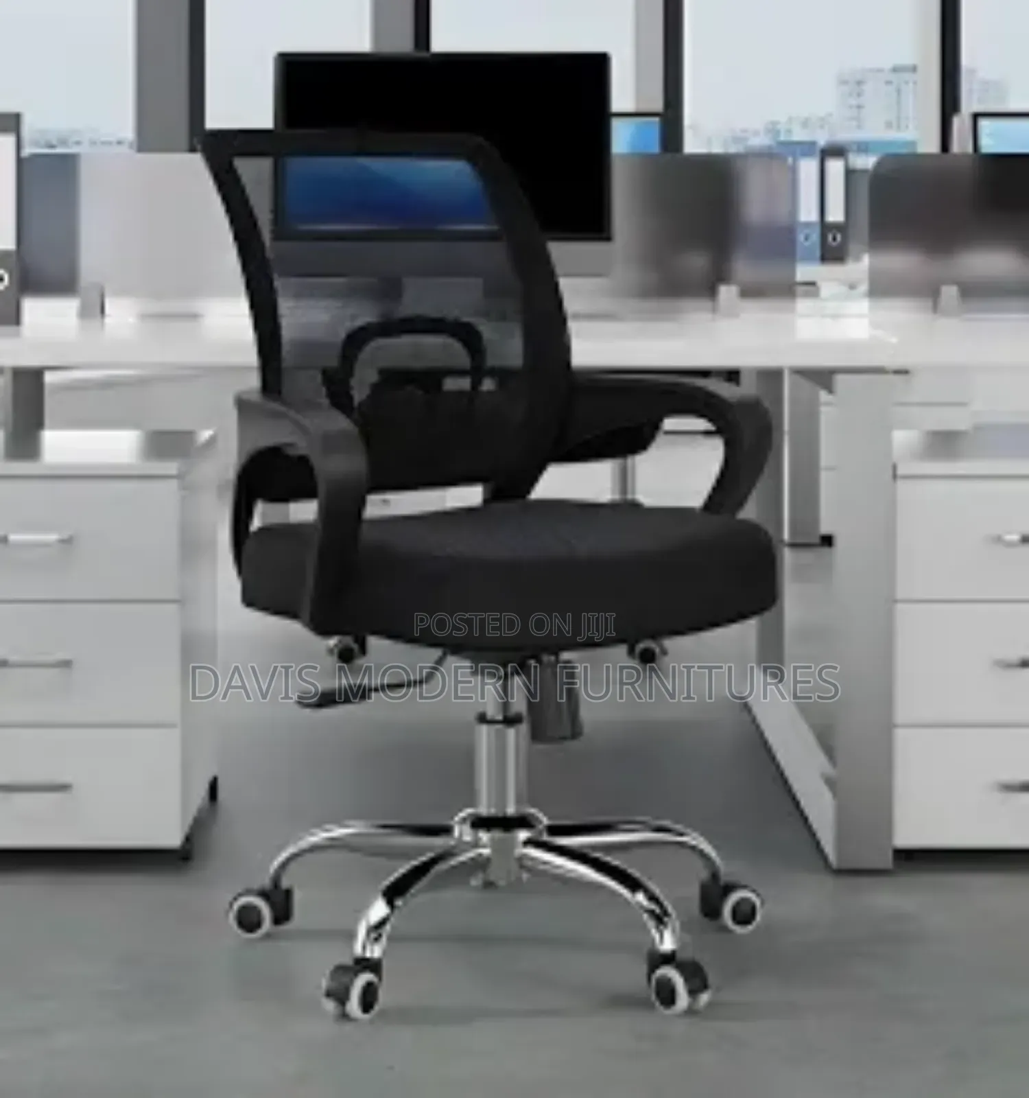 Modern Swivel Office Chair With Armrests