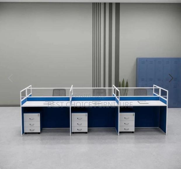 Office Workstations; Collaborative 6-Seater Multi-Coloured Office Desk - thumbnail 6