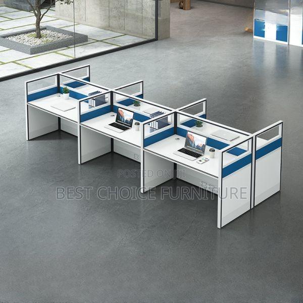 Office Workstations; Collaborative 6-Seater Multi-Coloured Office Desk - thumbnail 7
