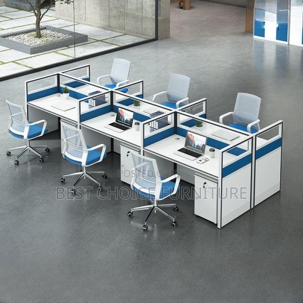 Office Workstations; Collaborative 6-Seater Multi-Coloured Office Desk - thumbnail 9