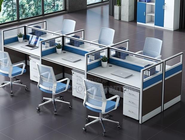 Office Workstations; Collaborative 6-Seater Multi-Coloured Office Desk - thumbnail 14