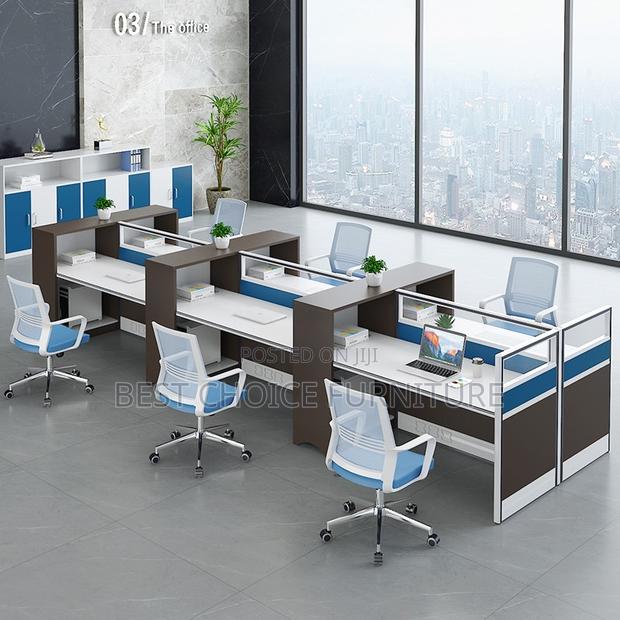 Office Workstations; Collaborative 6-Seater Multi-Coloured Office Desk - thumbnail 15