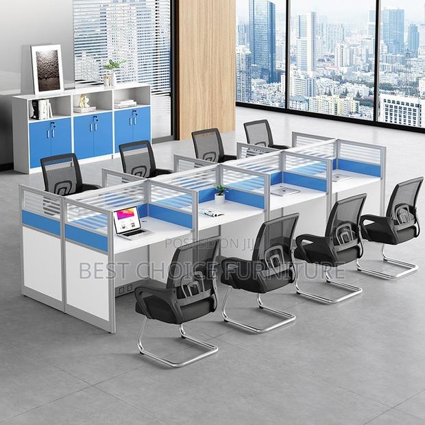 Office Workstations; Collaborative 6-Seater Multi-Coloured Office Desk - thumbnail 16