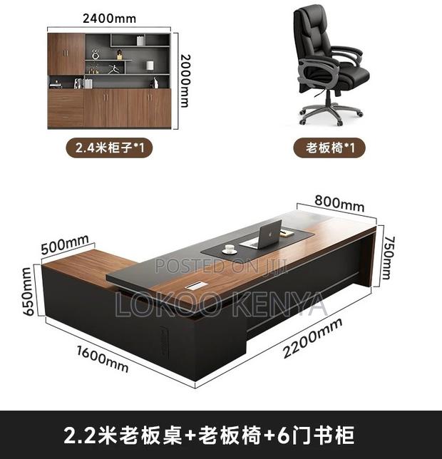 Office Desk; 2 M L Shape Ceo's Executive Work Desk - thumbnail 9