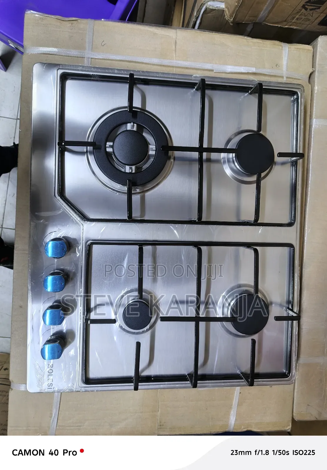 Bolesi Table Top Cooker 4gas Burner With 1 Wok Burner