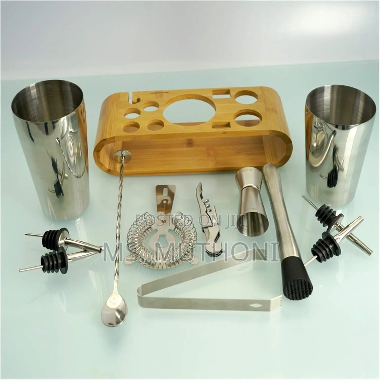 Bartender Kit 12 Piece Set Cocktail Shaker (* Tin on Tin )