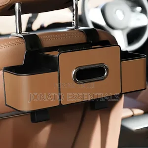 Car Seat Back Storage Box Tissue Holder Organizer - Premium Leather