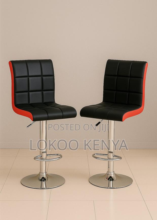 Stool; Counter Height Leather Swivel Barstool - thumbnail 14