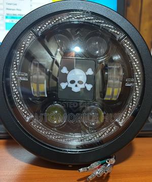 Skull Design Led Projector Headlight With Halo Ring - thumbnail 2