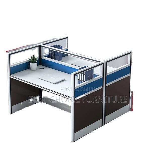 Office Workstations; Modern 2-User Multi-Coloured Office Workstation - thumbnail 2