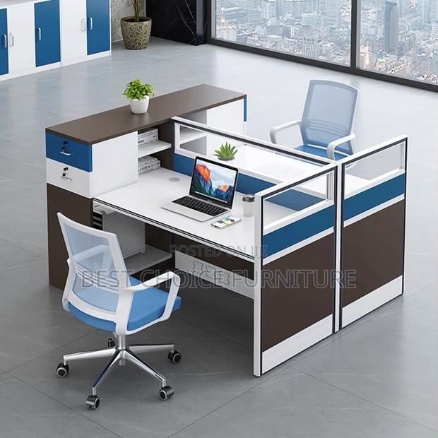 Office Workstations; Modern 2-User Multi-Coloured Office Workstation - thumbnail 8