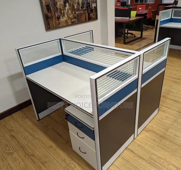 Office Workstations; Modern 2-User Multi-Coloured Office Workstation - thumbnail 12