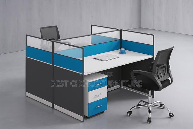 Office Workstations; Modern 2-User Multi-Coloured Office Workstation - thumbnail 14
