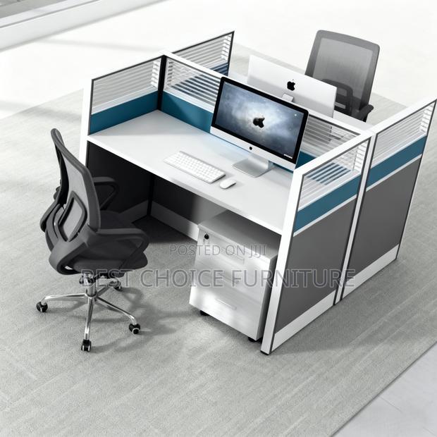 Office Workstations; Modern 2-User Multi-Coloured Office Workstation - thumbnail 15