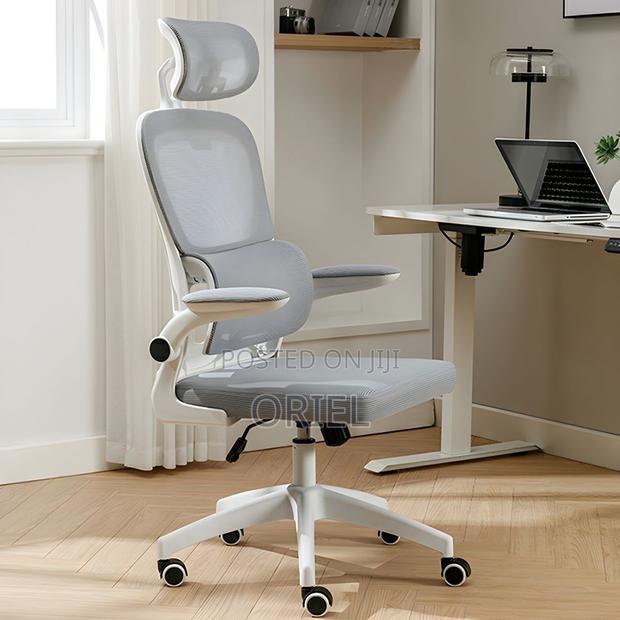 Office Chair : Gray Mesh Office Chair - thumbnail 3