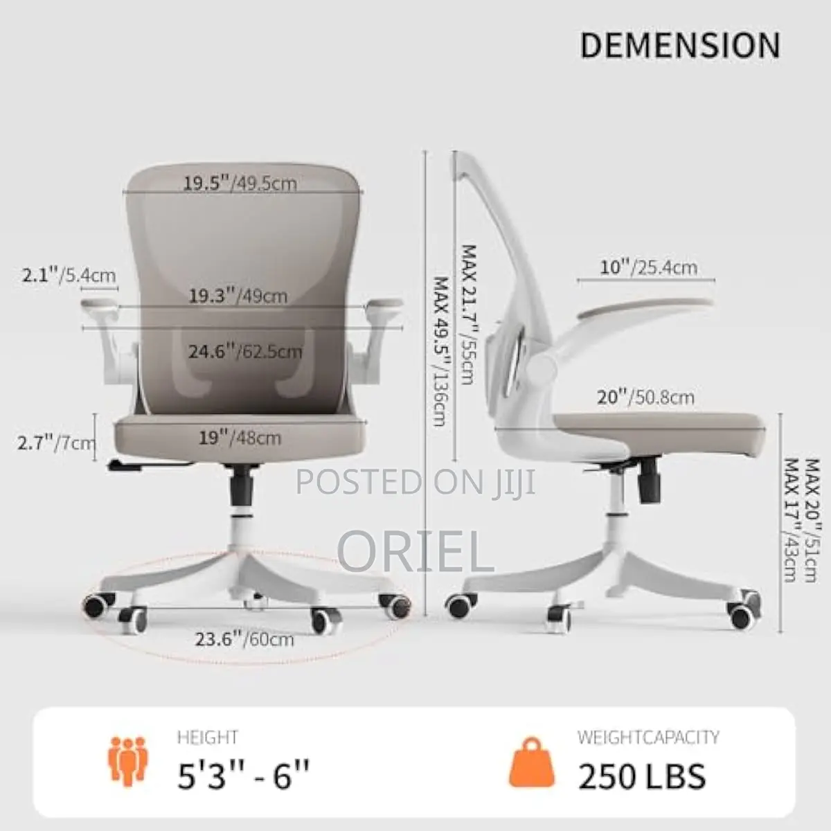 Office Chair : Gray Mesh Office Chair