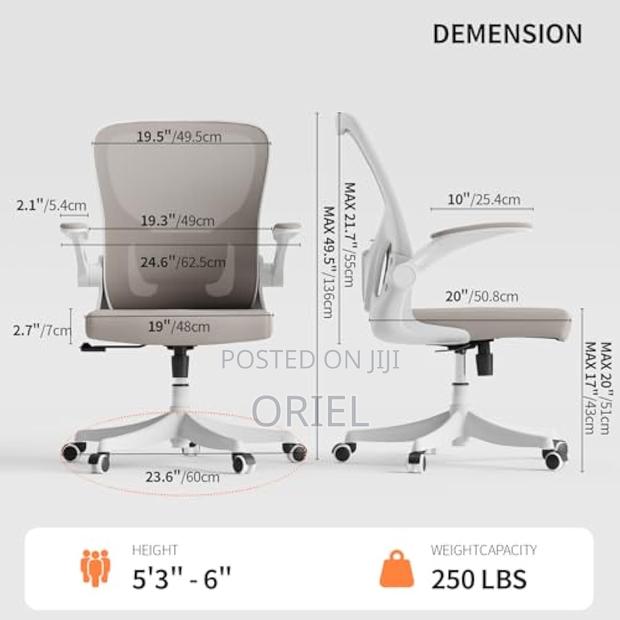 Office Chair : Gray Mesh Office Chair - thumbnail 9