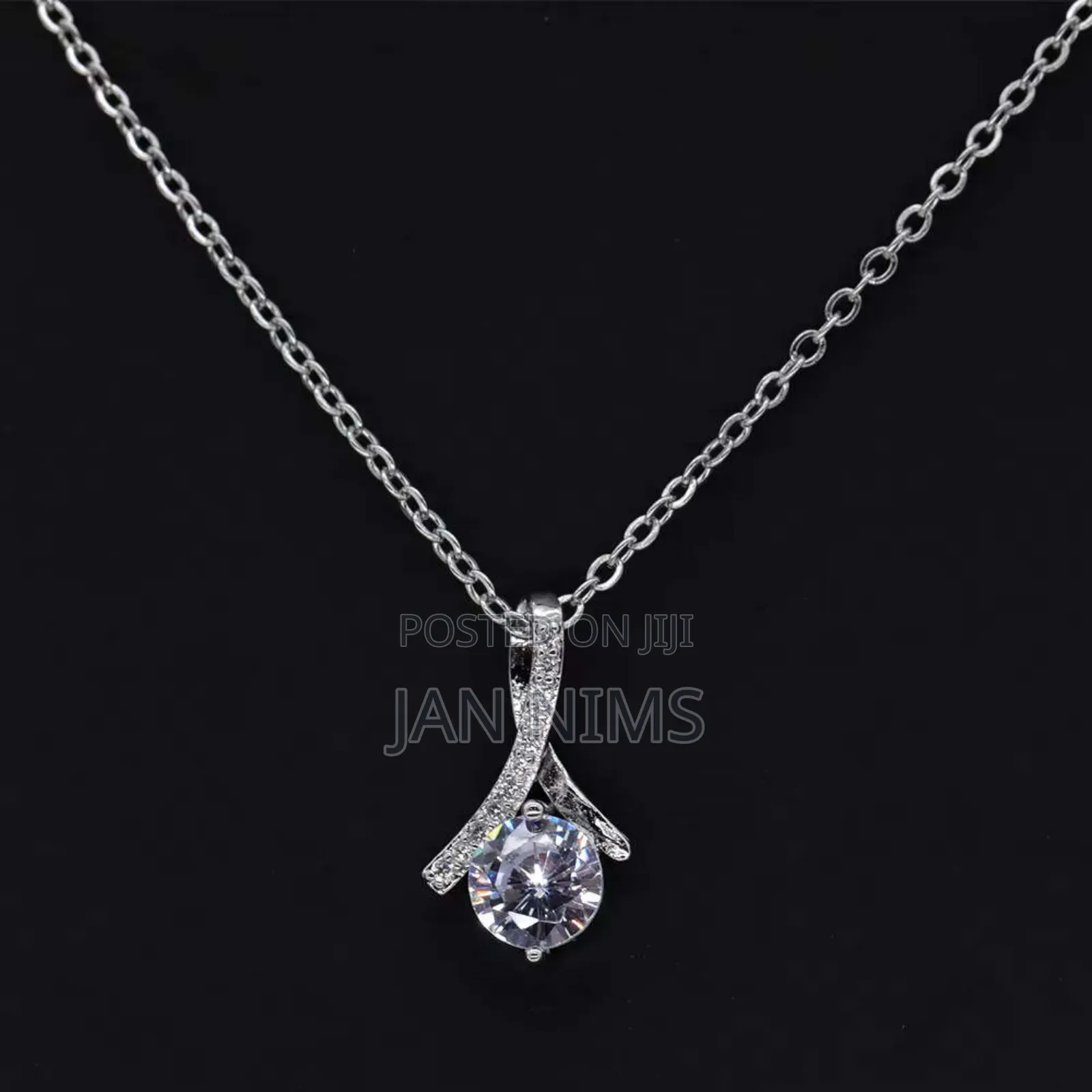 Stainless Steel Gold/Silver Chain Waterdrop Pendant, Hypoallergic