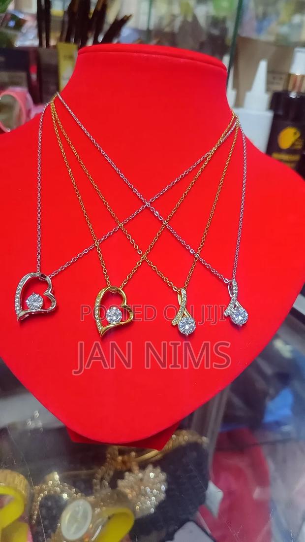 Stainless Steel Gold/Silver Chain Waterdrop Pendant, Hypoallergic - thumbnail 6