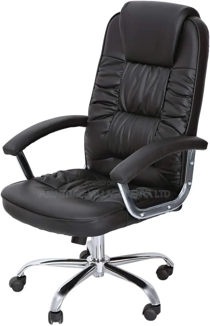 Office Chair High Back, Pu Leather, Black