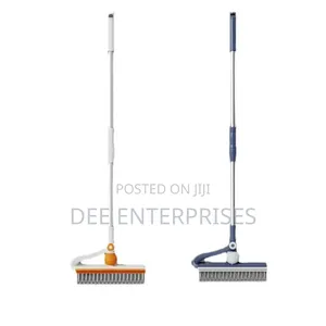 3-in-1 Floor Scrubbing v- Shaped Brush, Broom Squeegee