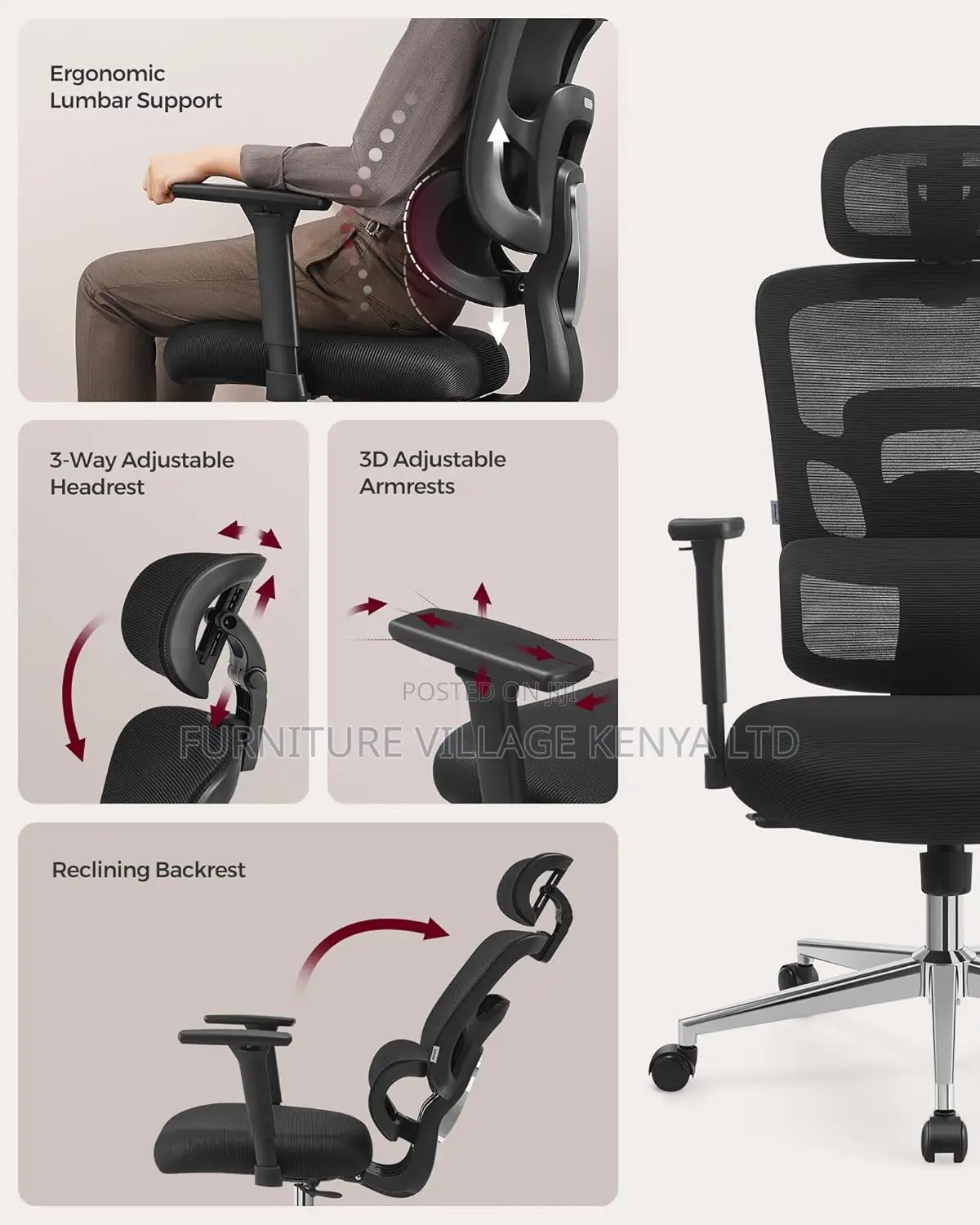 Orthopedic Office Chairs With Lumbar Support