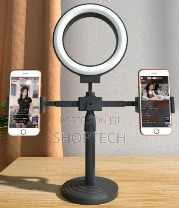 Double Stand Holder With 6inch Ringlight - main view