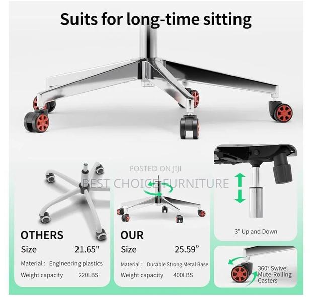 Office Chairs; Executive Mesh Chair With Lumbar Support - thumbnail 4
