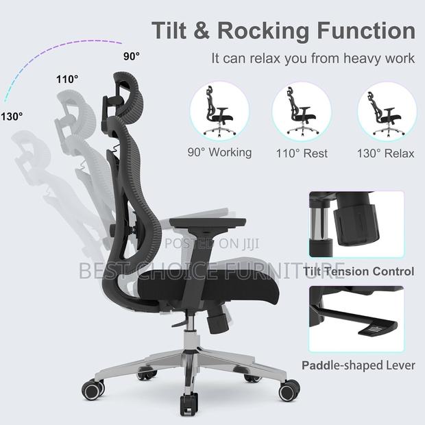 Office Chairs; Executive Mesh Chair With Lumbar Support - thumbnail 9