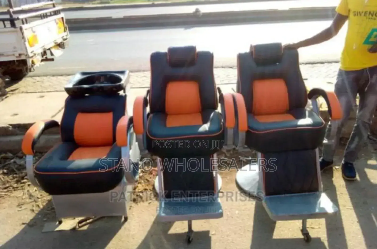 Restocked. Stocked Executive Barber Chair. New With Sink