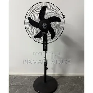 Black 16-Inch Electromate Standing Fan – Powerful Airflow