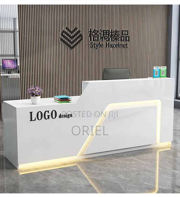 Modern Reception Desk : Led Reception Office Desk
