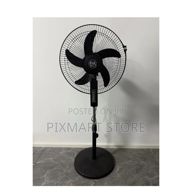Electromate 16′′ Black Standing Fan – Quiet, Stable Cooling for Homes