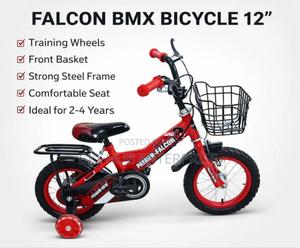 Size 12 BMX-Style Bicycle for Children With Trainer Wheels - main view