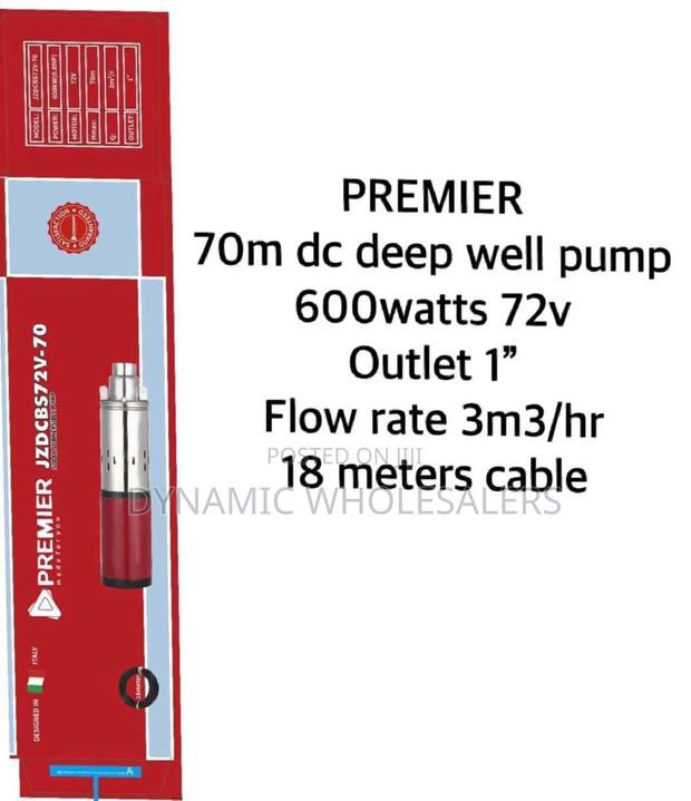 Premier 70m Dc Well Pump 600watts 72v