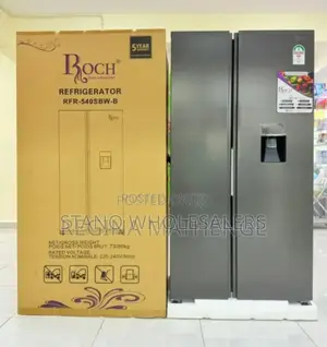 Restocked New Big Fridge. Roch 439litres Side by Side Refrigerator
