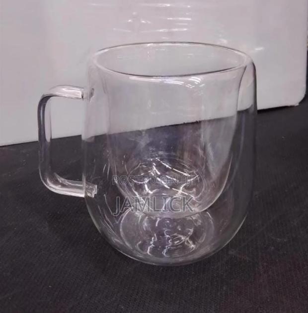Transparent 350ml Double Wall Heat-Resistant Mug - Bz