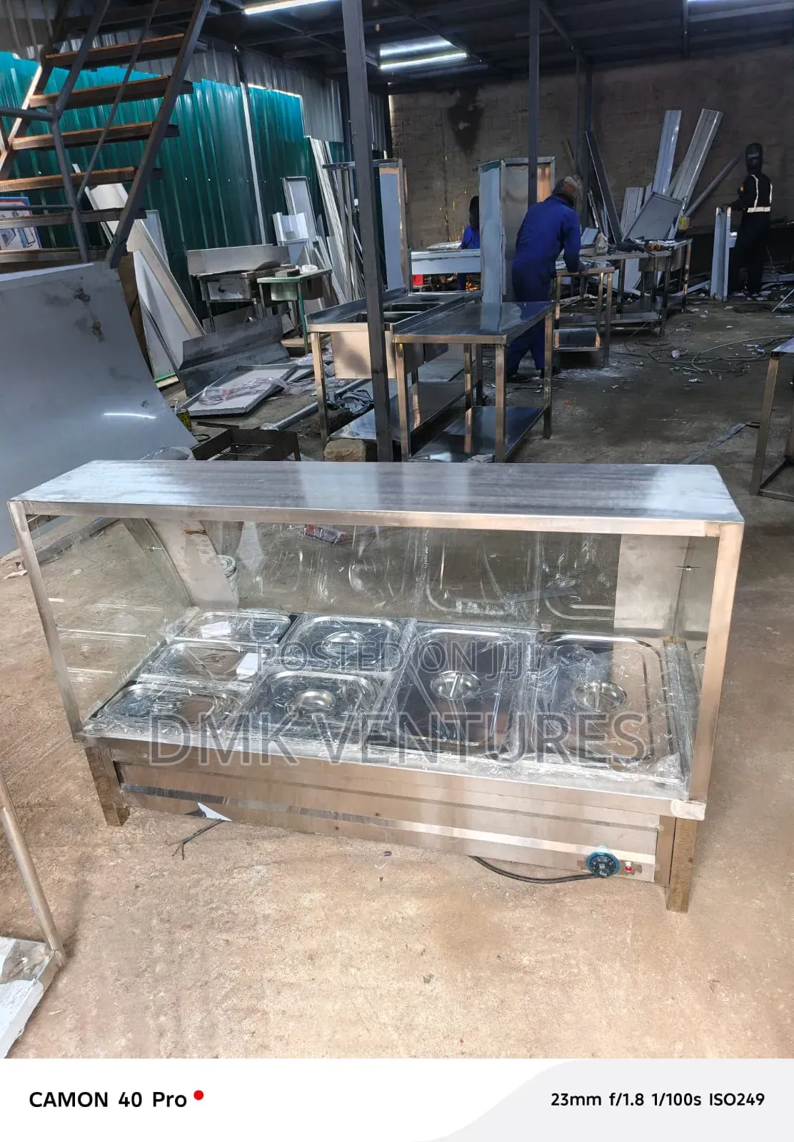 Optimized Stainless Steel Electric Chips Warmer Display