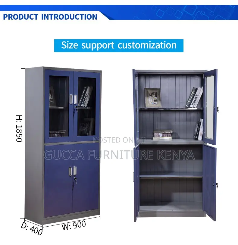 2-door Blue Filling Steel Safe Cabinet