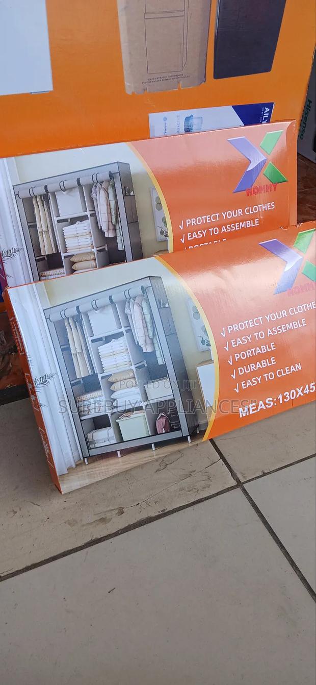 Hommy Large Capacity 3-Column Steel Wardrobe - main view