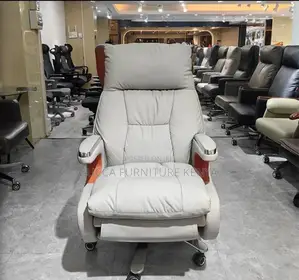 Leather Executive Gray Manager's Office Chair