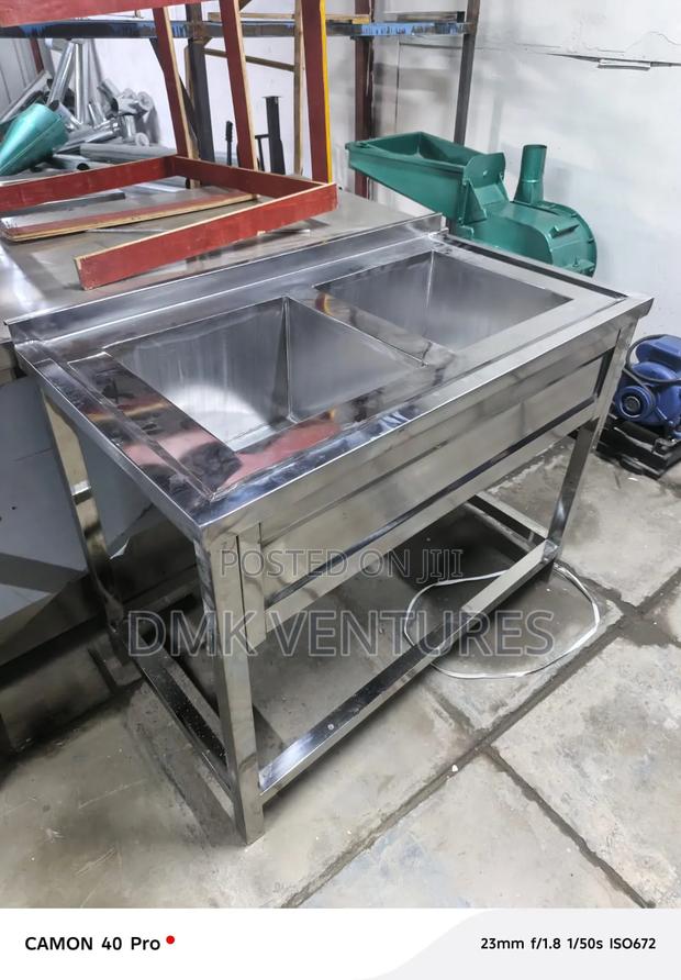 Optimized Modern Stainless Steel Double Washing Sink - main view